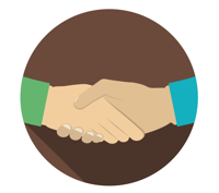 Icône représentant 2 main qui se serrent