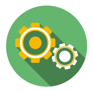 Icône représentant des engrenages