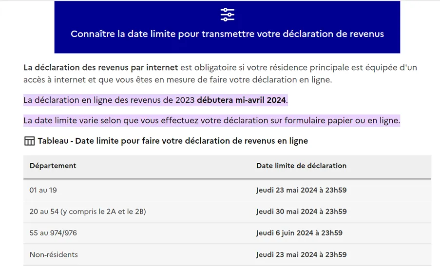 Actualité fiscale de mi-avril au 6 juin2024 les déclarations d’impôts des revenus 2023 (bonus mai) Actualité fiscale de mi-avril au 6 juin2024 les déclarations d’impôts des revenus 2023 (bonus mai)